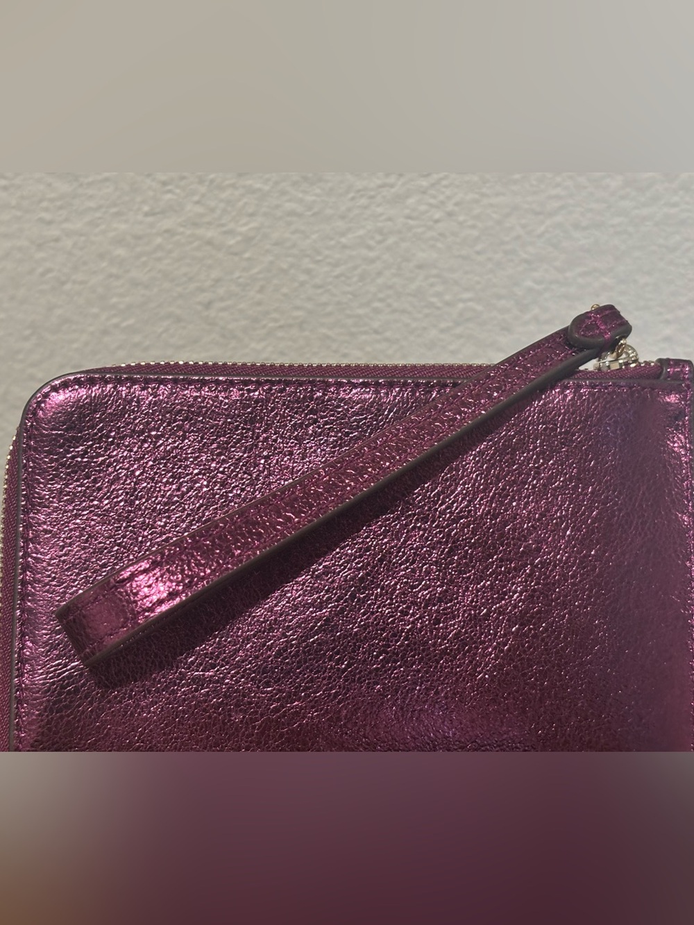 kate spade Metallic Plum Wristlet in Shimmery Wine - Picture 6 of 9
